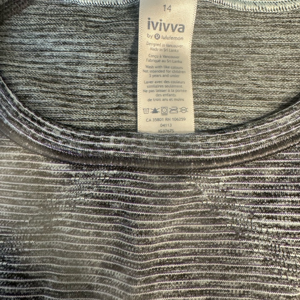 Ivivva by Lululemon Gray Girls Shirt